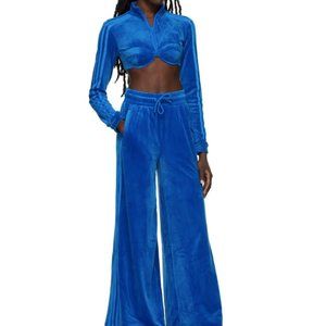 Blue Jeremy Scott Edition Adidas Originals Velour Track Pant